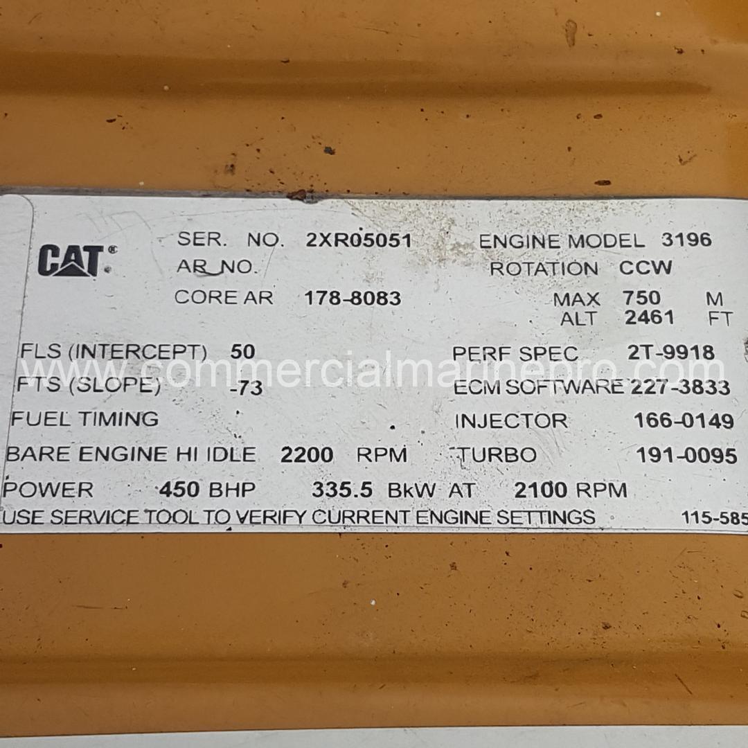 Pair CAT 3196 Marine Engines - Image 7