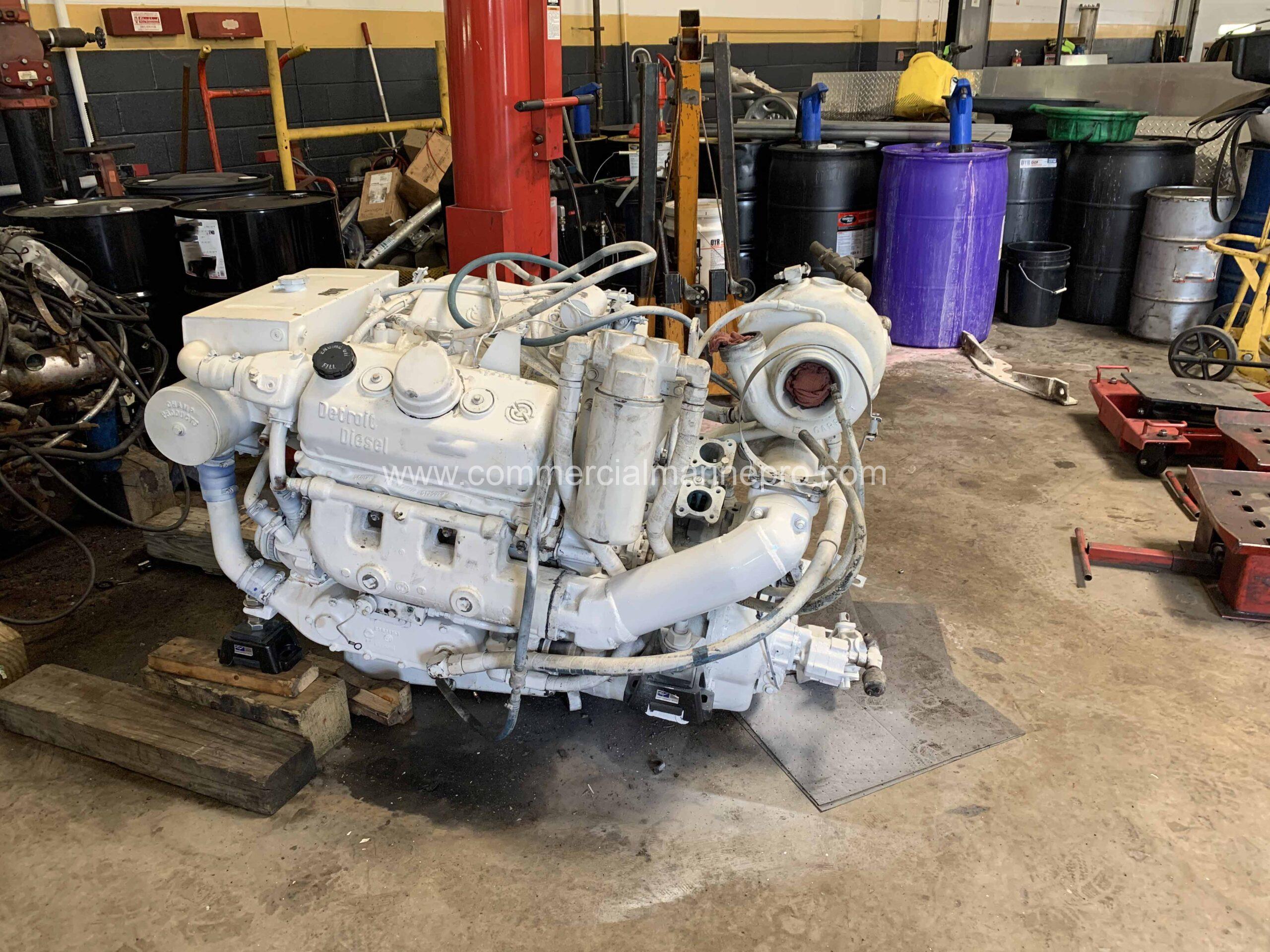 Pair Detroit Diesel 6v53Ti Marine Engines w/Twin Disc gears