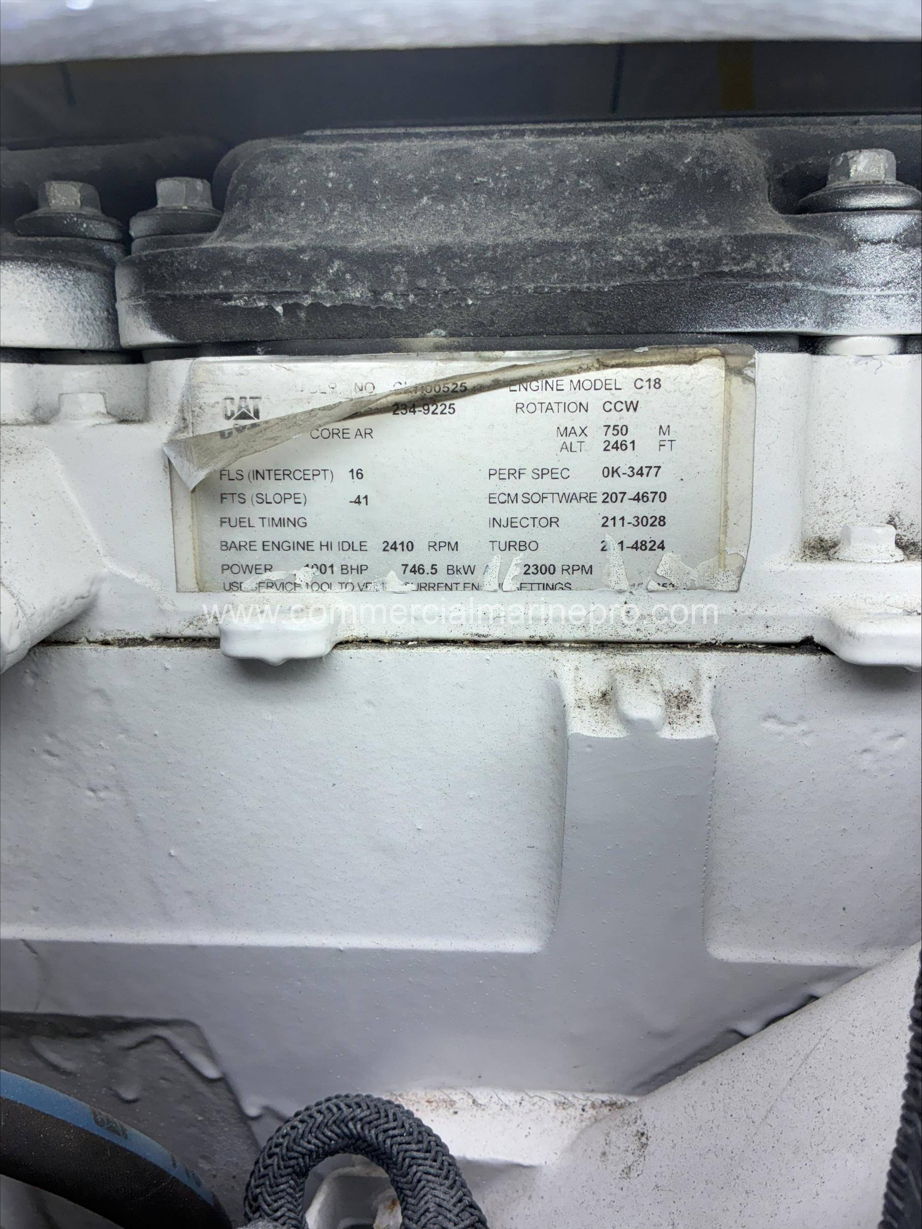 Single or Pair CAT C18 Marine Propulsion Engines