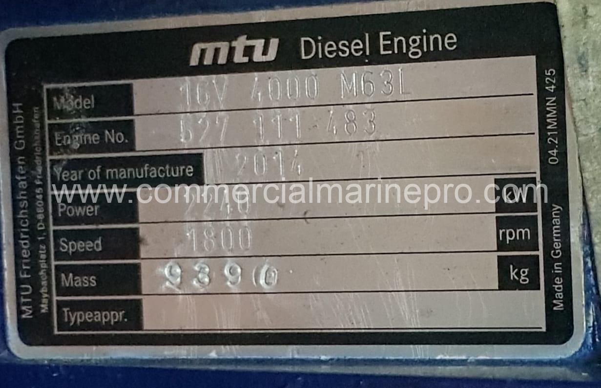 MTU 16V 4000 M63L Marine Engine - Image 2