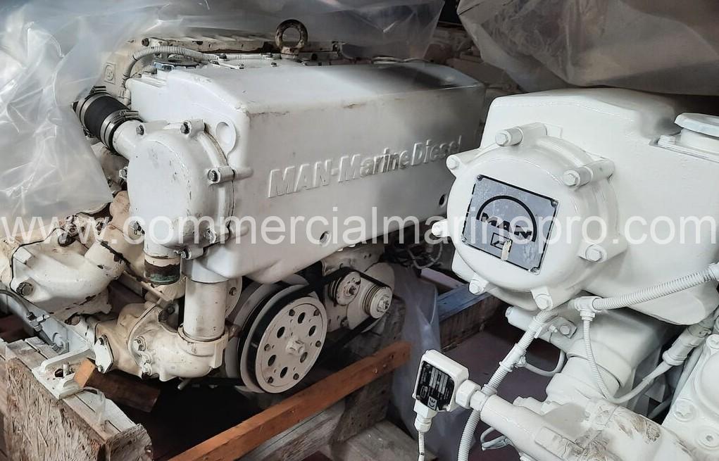 Pair of MAN D2840 LE401 Marine Propulsion Engines